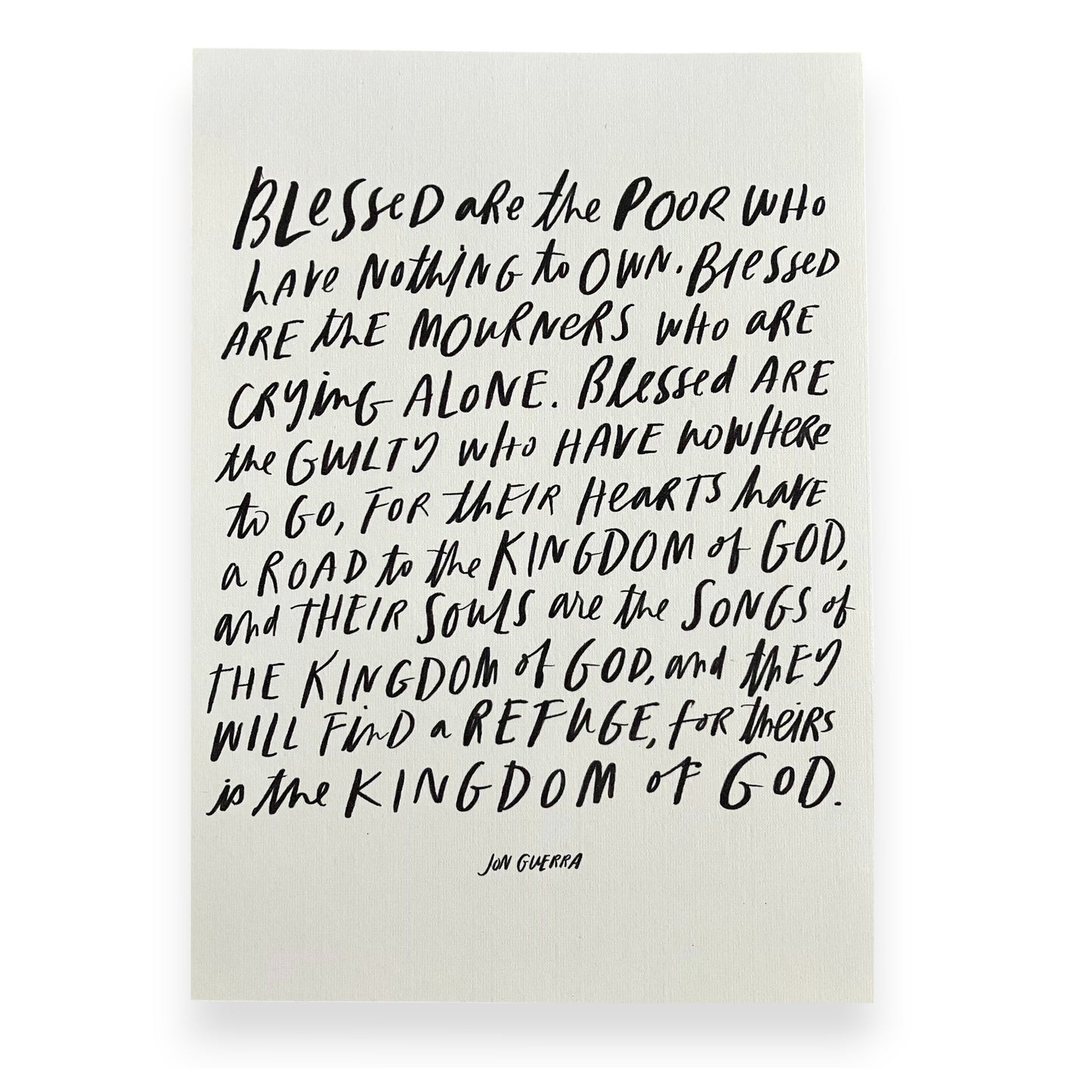 Kingdom of God Lyric Print