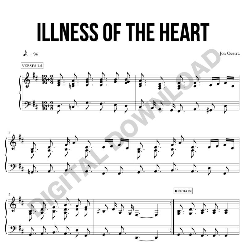 Illness of the Heart PIANO SCORE