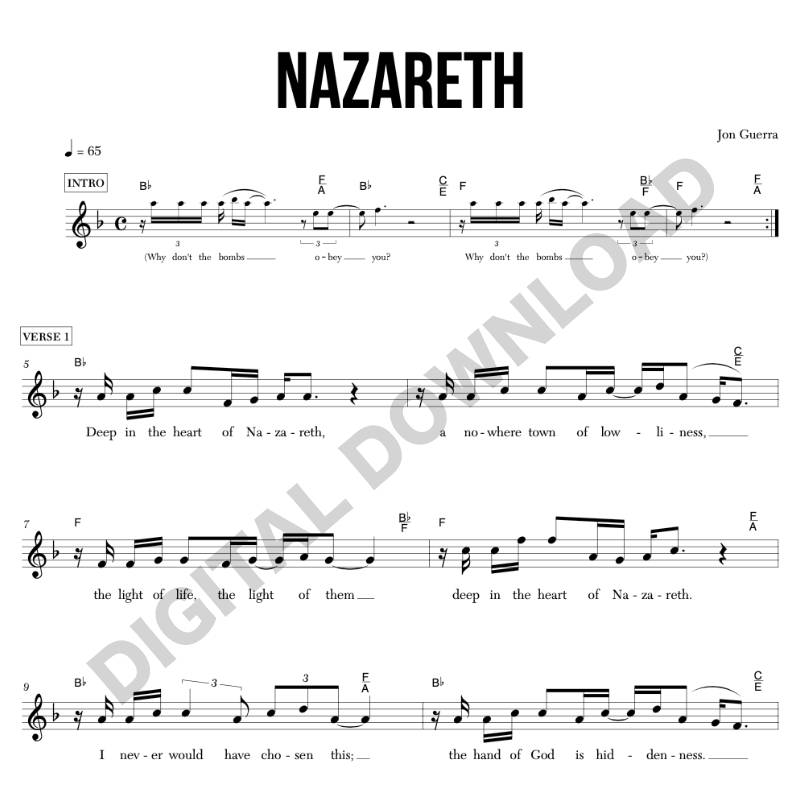 Nazareth - Chord Chart/Lead Sheet