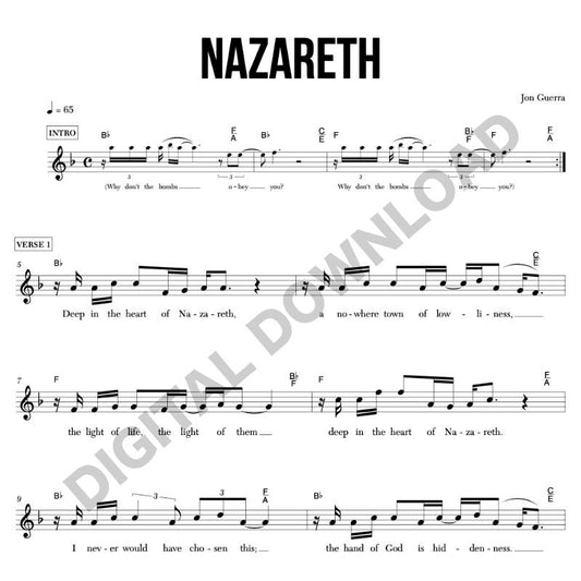 Nazareth - Chord Chart/Lead Sheet